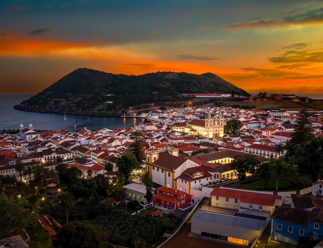 Noah Jigsaw Puzzle Night view of the city of Angra do Hróismo on Terceira Island in the Azores 1000 pieces