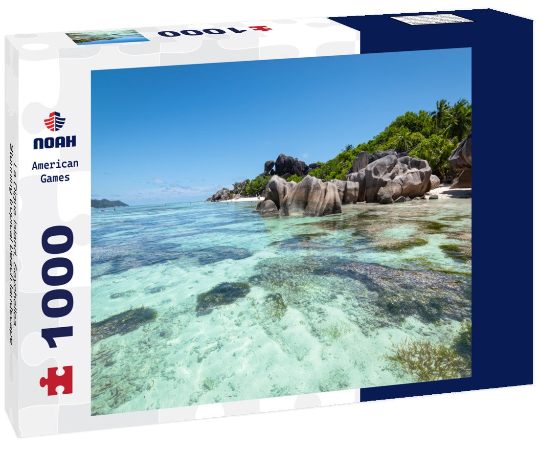 Noah Jigsaw Puzzle La Digue Island, Seychelles. Stunning tropical beach landscape 1000 pieces