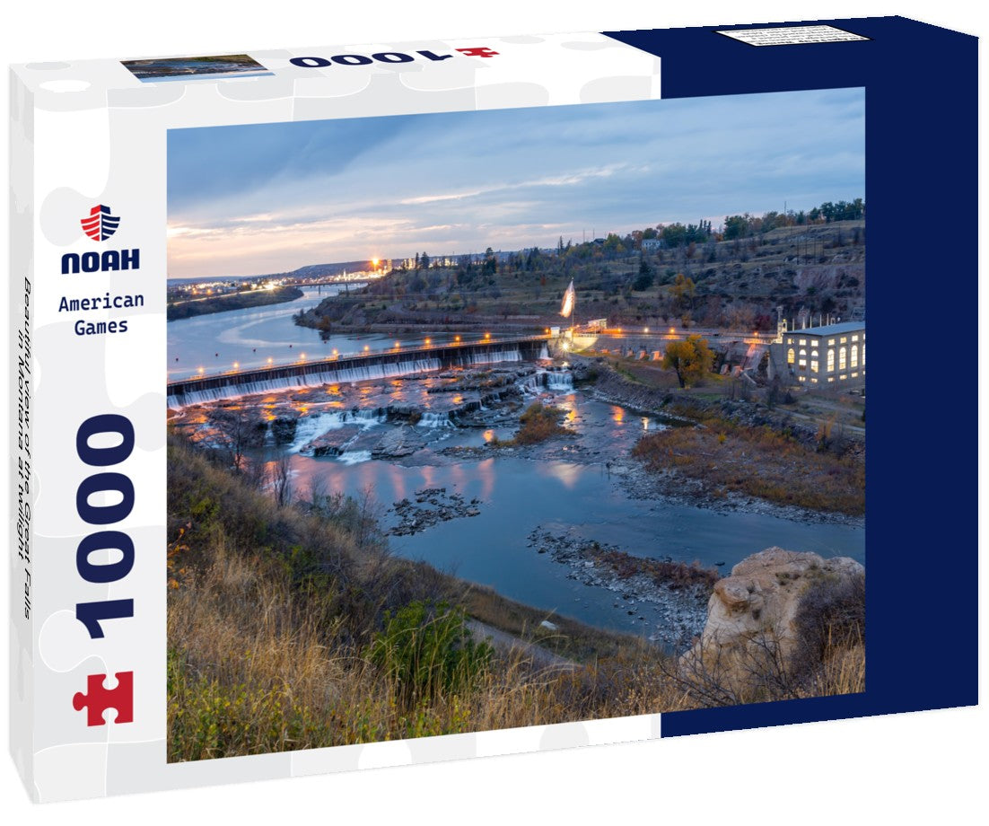 Noah Jigsaw Puzzle Beautiful view of the Great Falls in Montana at twilight 1000 pieces