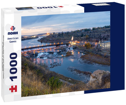 Noah Jigsaw Puzzle Beautiful view of the Great Falls in Montana at twilight 1000 pieces