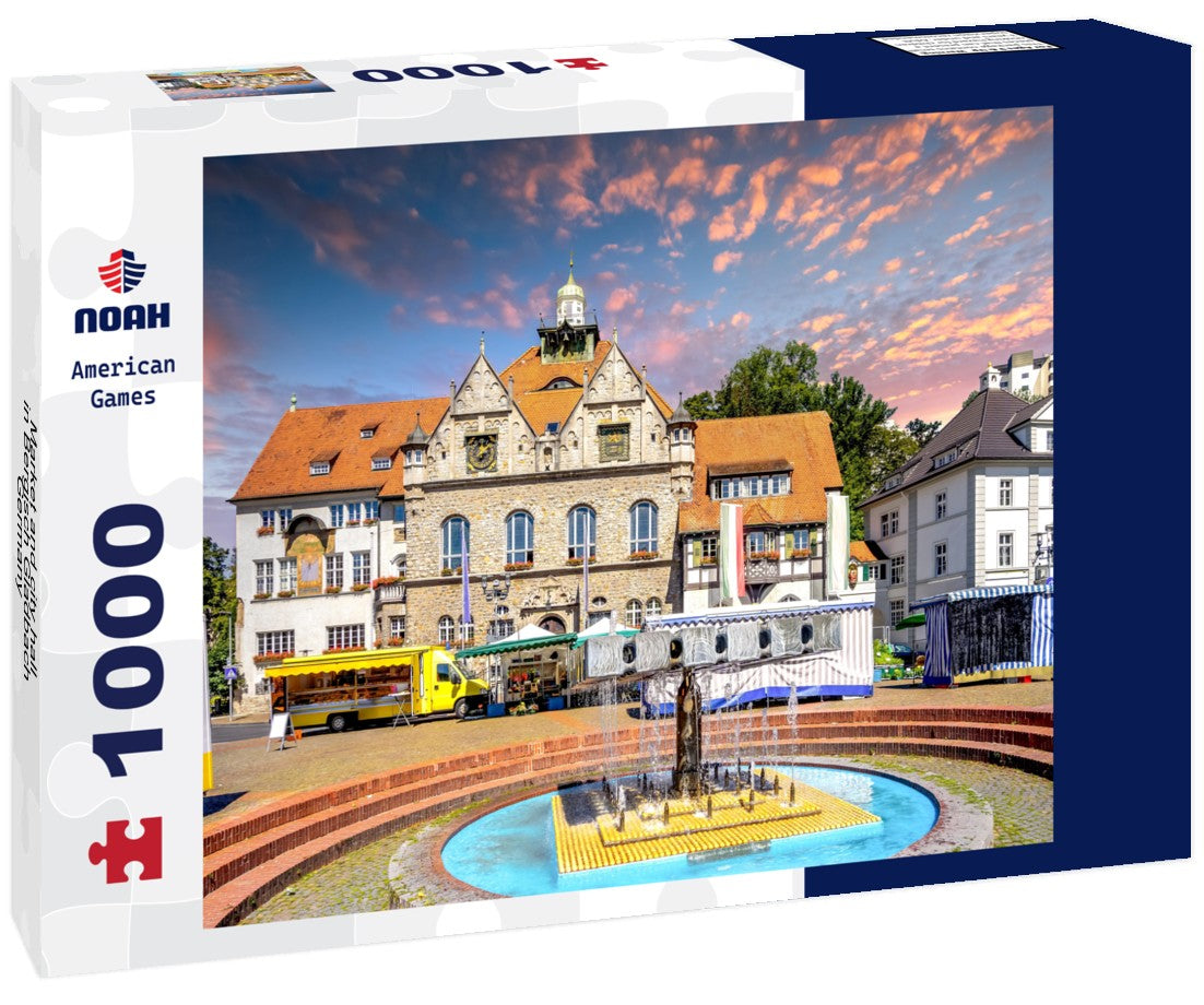 Noah Jigsaw Puzzle Market and city hall in Bergisch Gladbach, Germany 1000 pieces