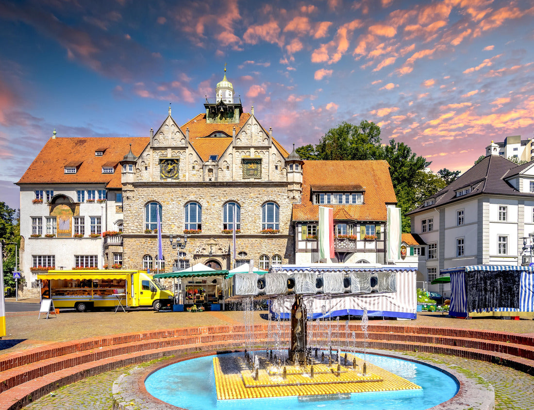Noah Jigsaw Puzzle Market and city hall in Bergisch Gladbach, Germany 1000 pieces
