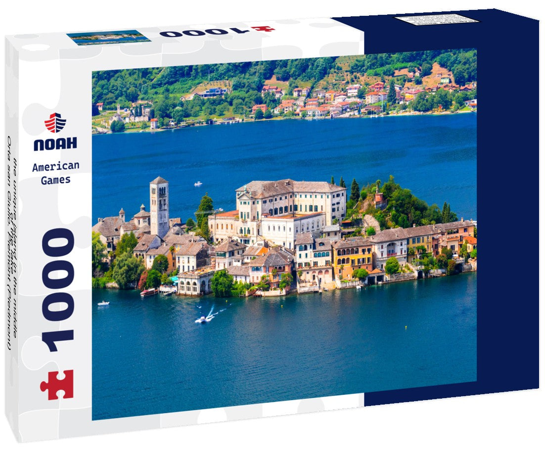Noah Jigsaw Puzzle the unique island in the middle of the lake - Orta san Giulio. Piemont (Piedmont), Northern Italy, Province of Novara 1000 pieces