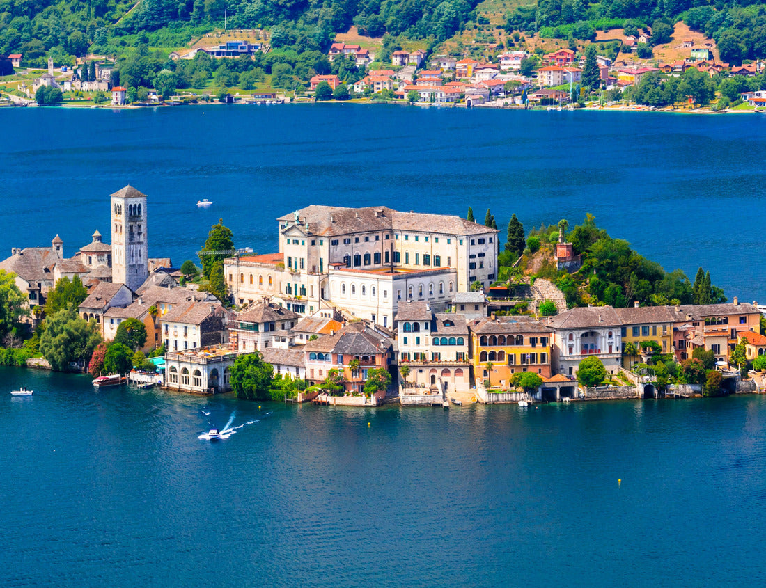 Noah Jigsaw Puzzle the unique island in the middle of the lake - Orta san Giulio. Piemont (Piedmont), Northern Italy, Province of Novara 1000 pieces