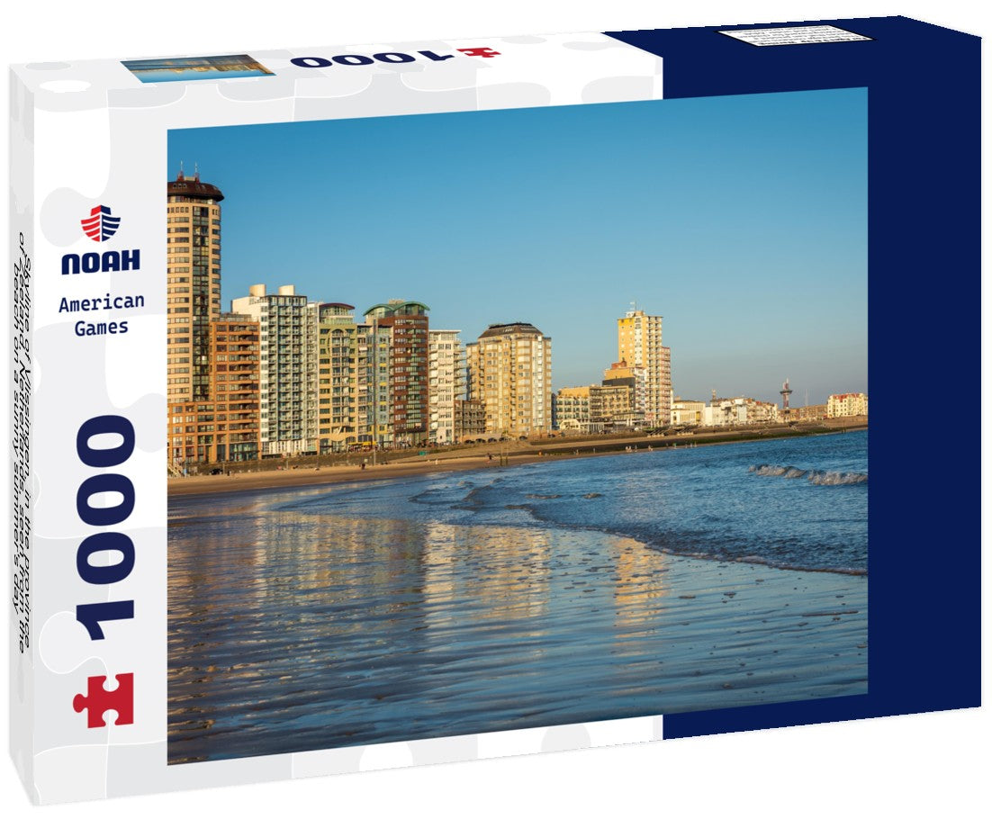 Skyline of Vlissingen, in the province of Zeeland, Netherlands, seen from the beach on a sunny summer's day 1000pc Puzzle