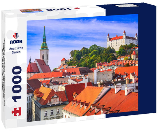 Noah Jigsaw Puzzle Bratislava, Slovakia. Panoramic rooftop view of the Castle, the cathedral and the old town square 1000 pieces