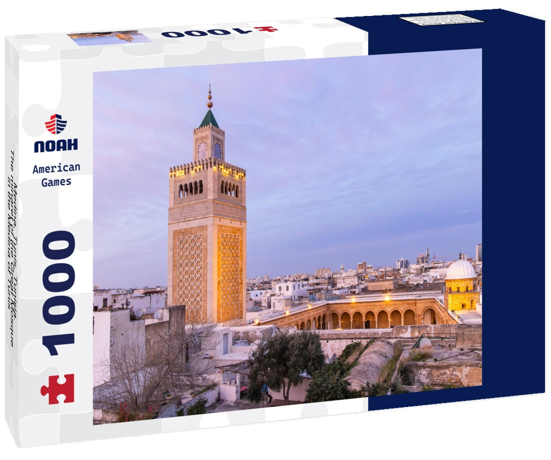 Noah Jigsaw Puzzle Medina, Tunis, Tunisia. The minaret of the Great Mosque in the Medina of Tunis 1000 pieces