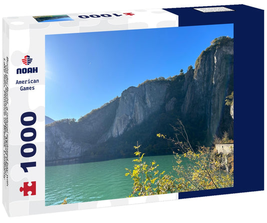 Noah Jigsaw Puzzle Bucht der Bucht, a natural enclosed bay with vertical limestone slabs, Mount Clemo, Lake Iseo, Province of Brescia, Lombardy, Italy 1000 pieces