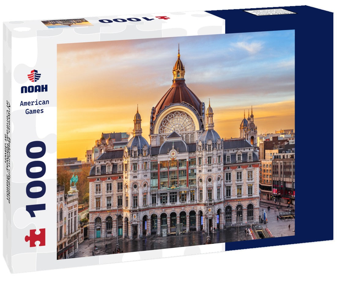 Noah Jigsaw Puzzle Antwerp, Belgium cityscape at Centraal Railway Station at dawn 1000 pieces