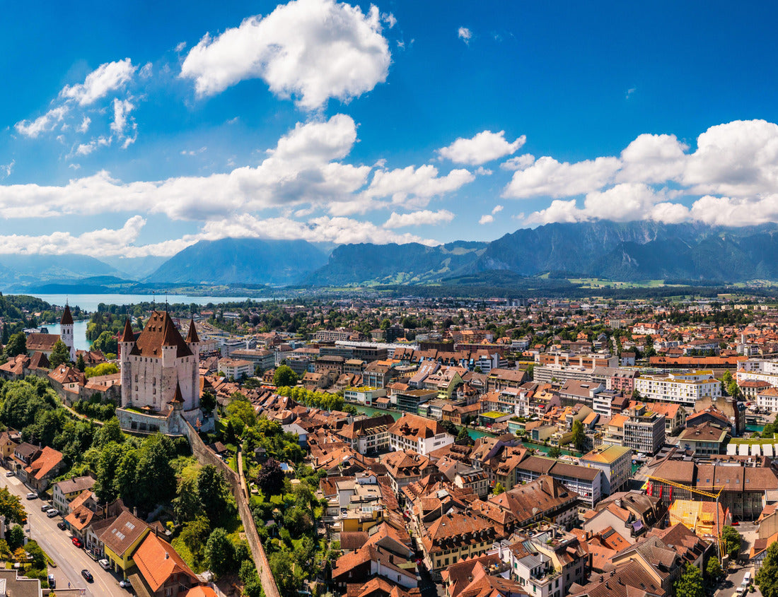 the city of Thun with the Alps and Lake Thun, Switzerland 1000pc Puzzle