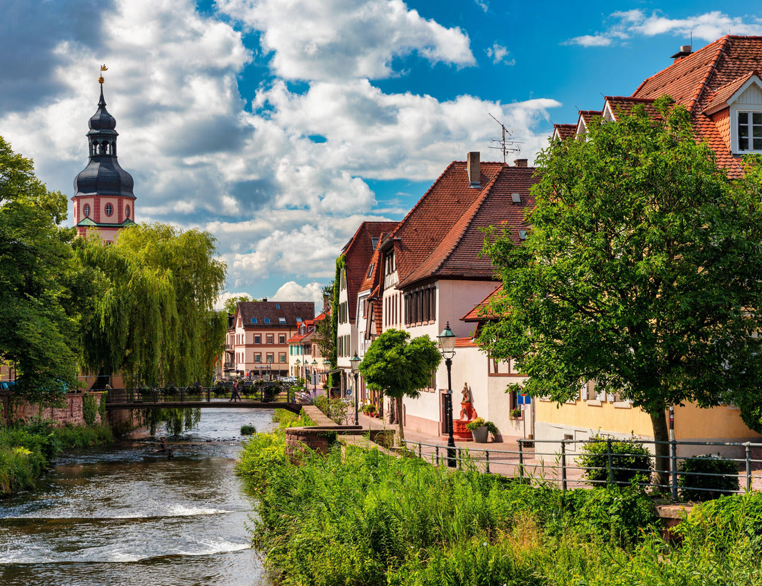 Old town of Ettlingen in Germany with the Alb river. View of the center of Ettlingen, Germany, with the Alb river. Ettlingen, Baden-Württemberg, Germany 1000pc Puzzle