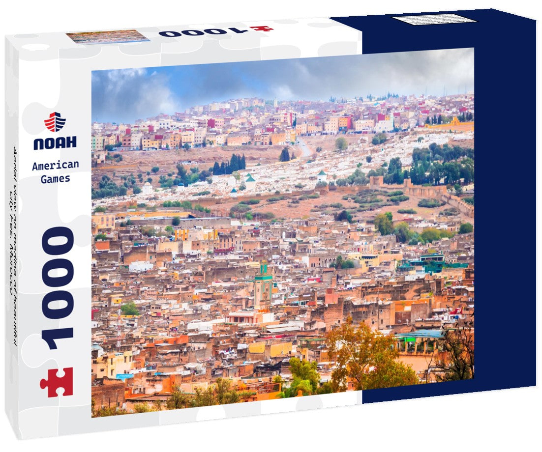 Noah Jigsaw Puzzle Aerial view on medina of beautiful city Fes, Morocco 1000 pieces