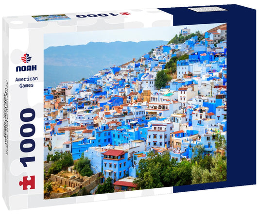 Noah Jigsaw Puzzle Aerial view of blue medina of city Chefchaouen, Morocco, Africa 1000 pieces