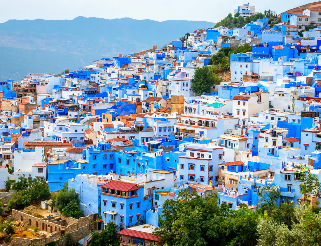 Noah Jigsaw Puzzle Aerial view of blue medina of city Chefchaouen, Morocco, Africa 1000 pieces