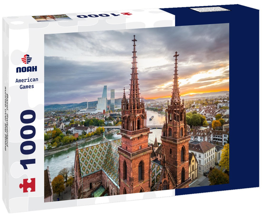 Noah Jigsaw Puzzle Basel, Switzerland, sunrise over the Rhine 1000 pieces