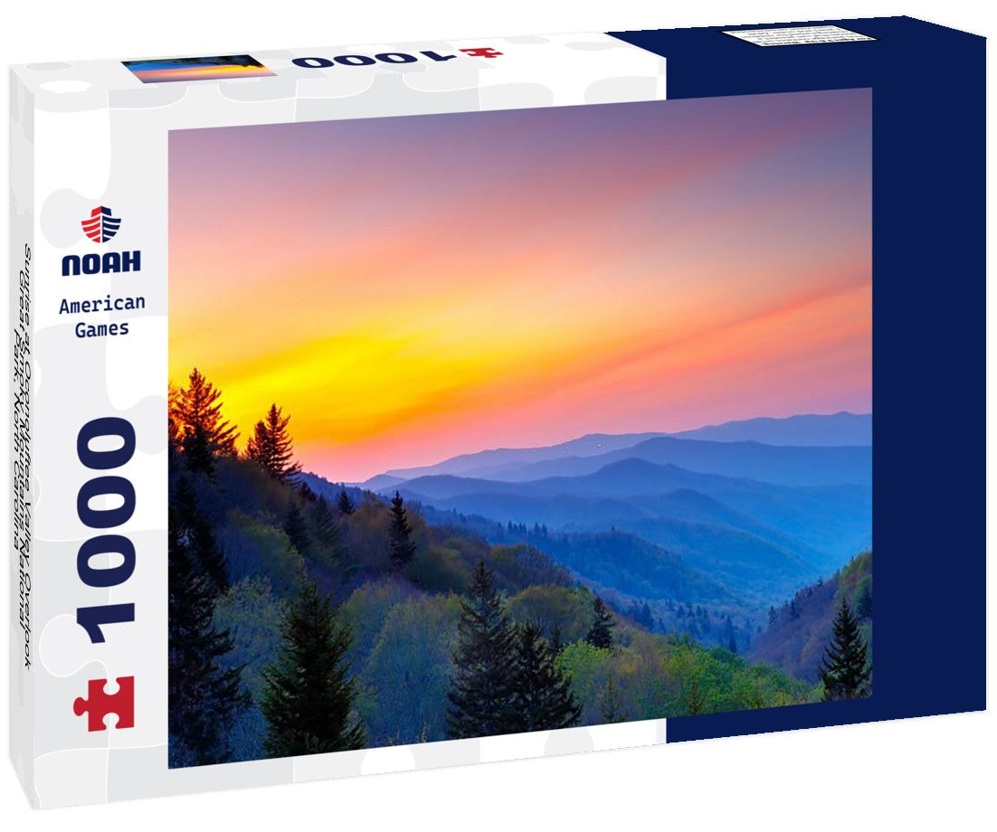 Sunrise at Oconoluftee Valley Overlook, Great Smoky Mountains National Park, North Carolina 1000pc Puzzle