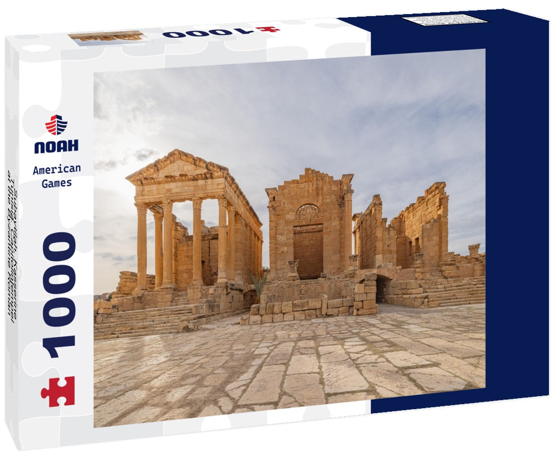 Subaytilah, Kasserine, Tunisia. Capitolintempel at the Byzantine Roman Ruins in Sbeitla 1000pc Puzzle