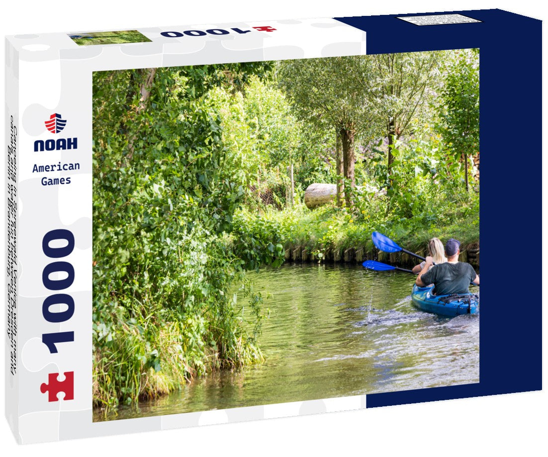 Noah Jigsaw Puzzle Canoeing in Spreewald Venice with many canals and water fun between Dresden and Berlin in Brandenburg, Germany 1000 pieces