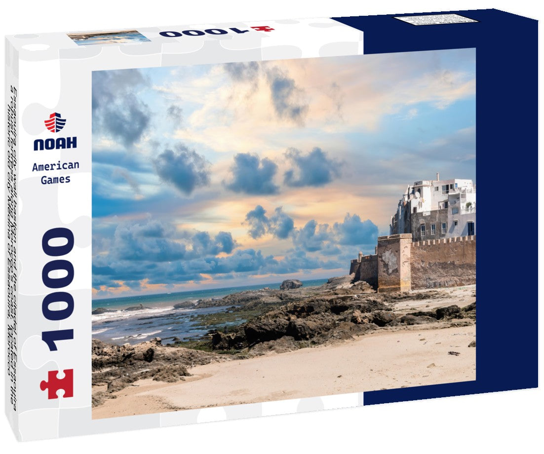 Noah Jigsaw Puzzle Essaouira city wall bastion and the citadel of Essaouira, a robust fortress along Morocco's coast, located in the historic old city Medina of Essaouira, Morocco 1000 pieces