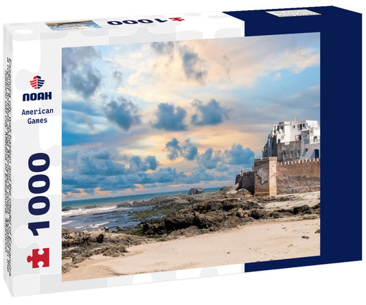 Noah Jigsaw Puzzle Essaouira city wall bastion and the citadel of Essaouira, a robust fortress along Morocco's coast, located in the historic old city Medina of Essaouira, Morocco 1000 pieces