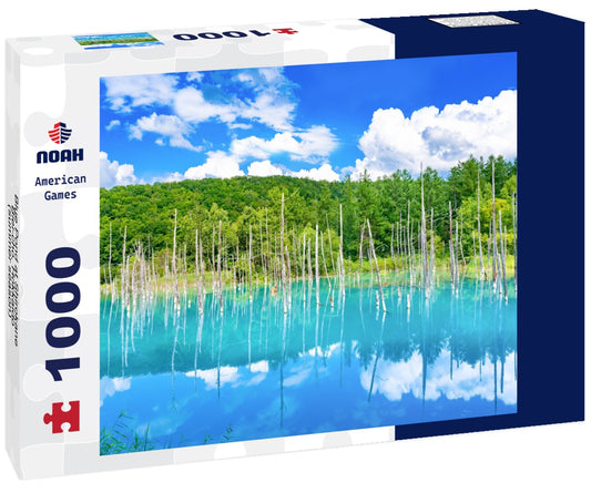 Noah Jigsaw Puzzle Blue Pond at Shirokane, Biei-cho, Hokkaido (summer season) 1000 pieces