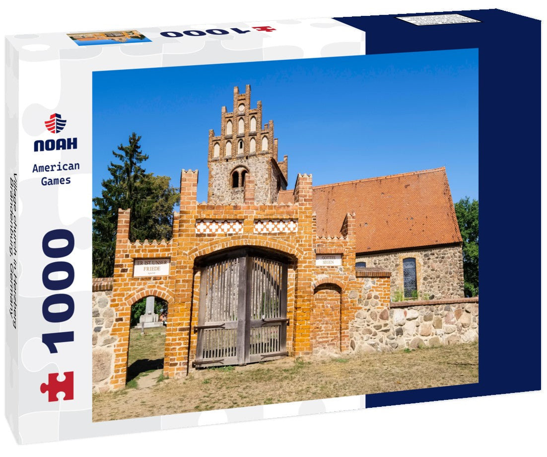 Noah Jigsaw Puzzle Village church in Herzberg, Brandenburg, Germany 1000 pieces