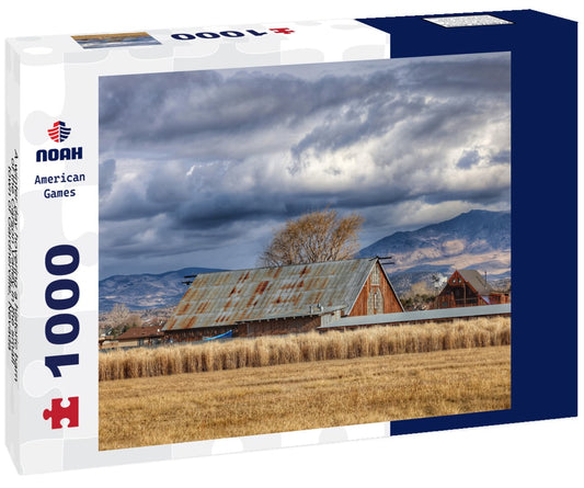 Noah Jigsaw Puzzle A winter day hovering a historic barn of the Carson Valley in the small town of Gardnerville, Nevada 1000 pieces