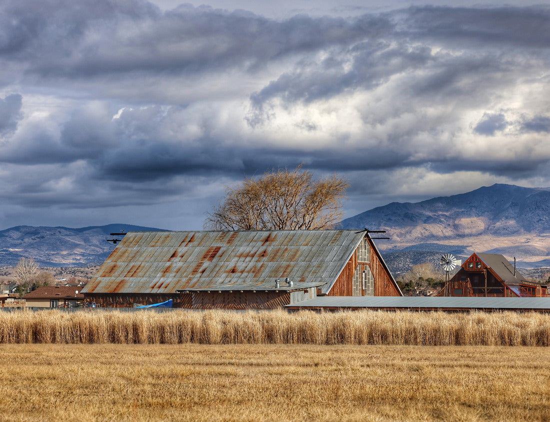 Noah Jigsaw Puzzle A winter day hovering a historic barn of the Carson Valley in the small town of Gardnerville, Nevada 1000 pieces