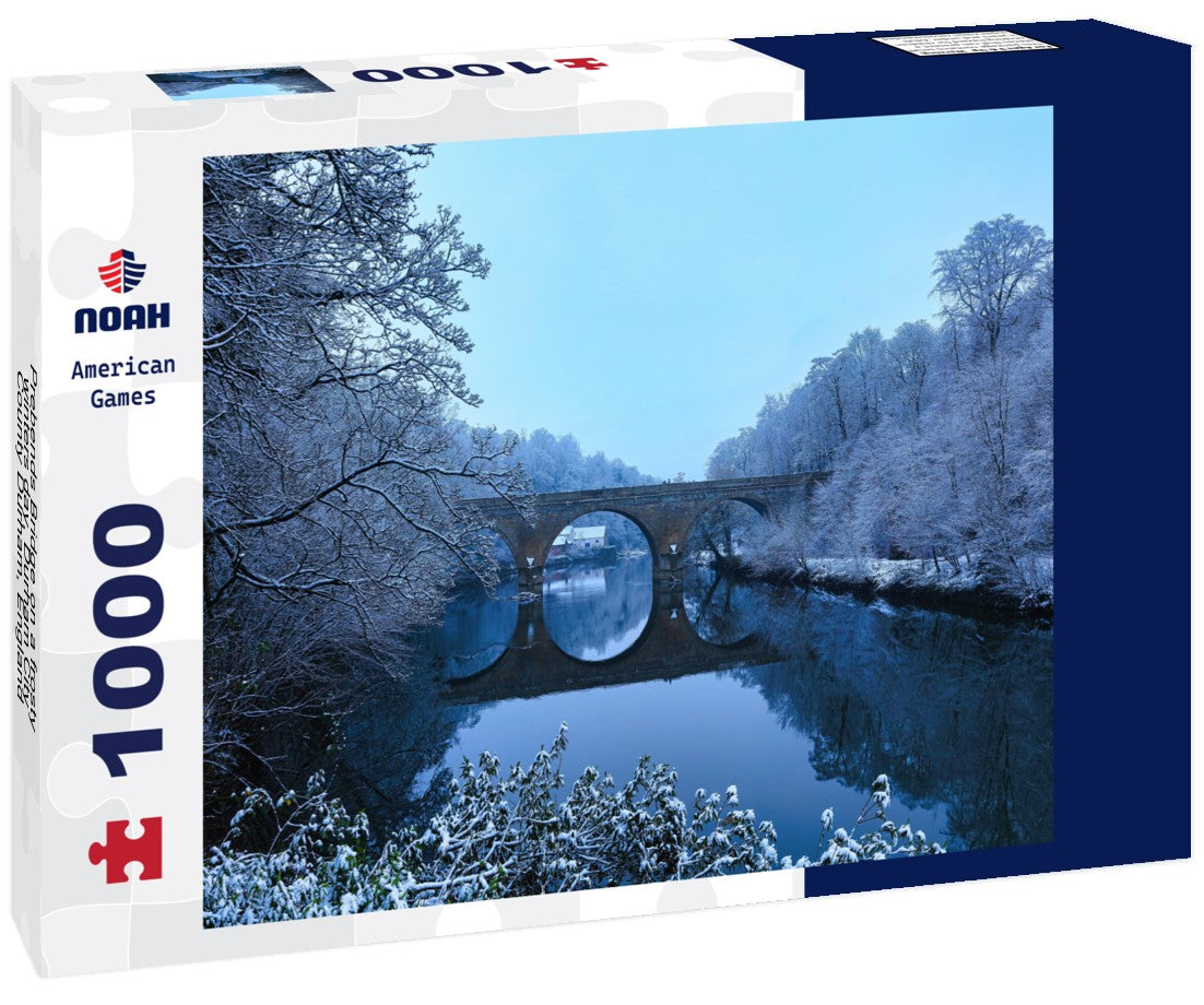 Prebends Bridge on a frosty winters day, Durham City, County Durham, England 1000pc Puzzle