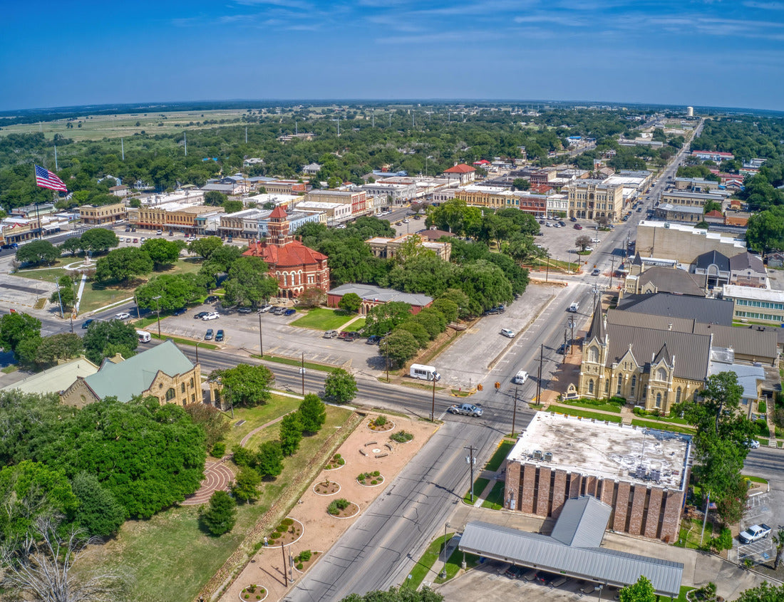 Noah Jigsaw Puzzle Aerial View of Gonzales, Texas in Summer 1000 pieces