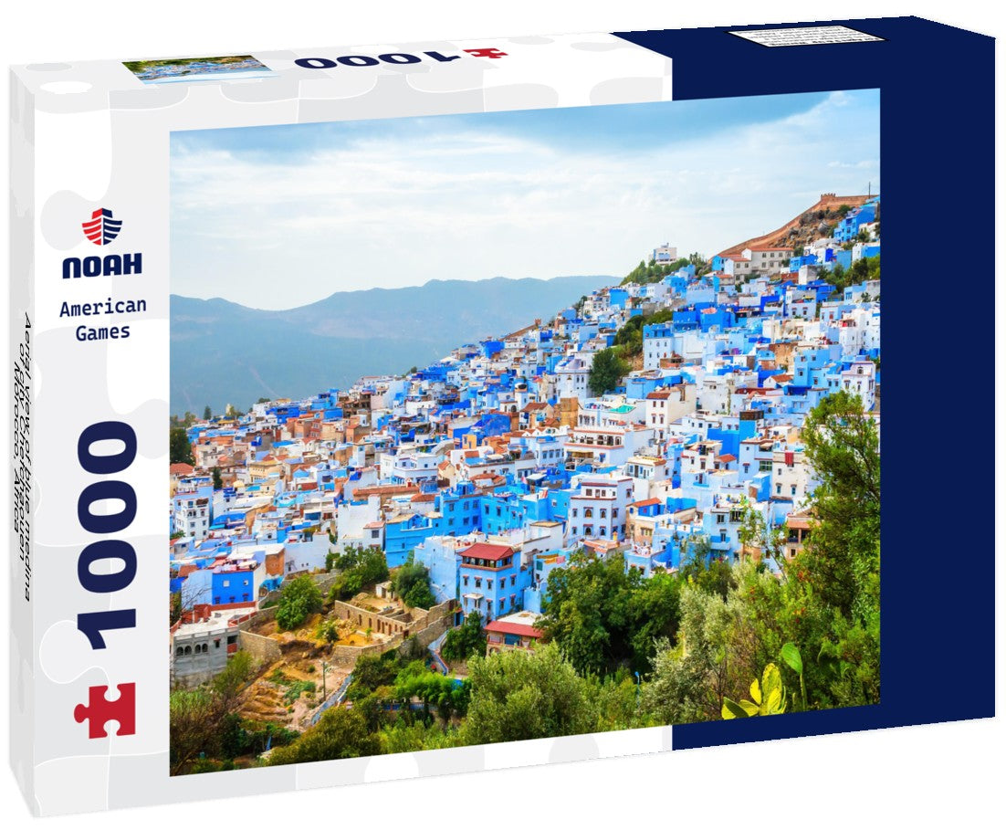Noah Jigsaw Puzzle Aerial view of blue medina of city Chefchaouen, Morocco, Africa 1000 pieces