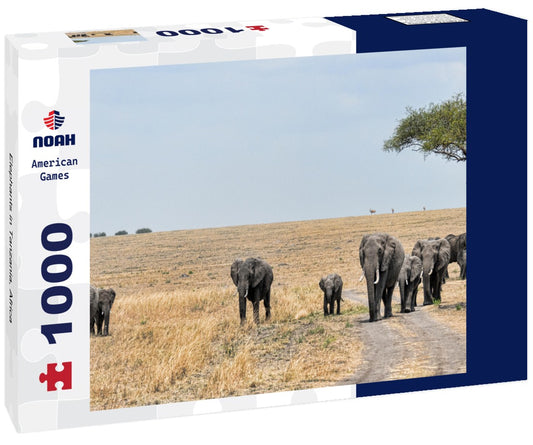 Noah Jigsaw Puzzle Elephants in Tanzania, Africa 1000 pieces