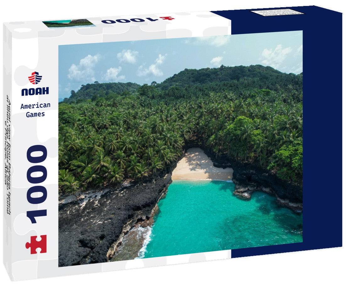 Noah Jigsaw Puzzle Aerial view from Bateria beach at Ilheu das Rolas at São Tomé e Principe, Africa 1000 pieces