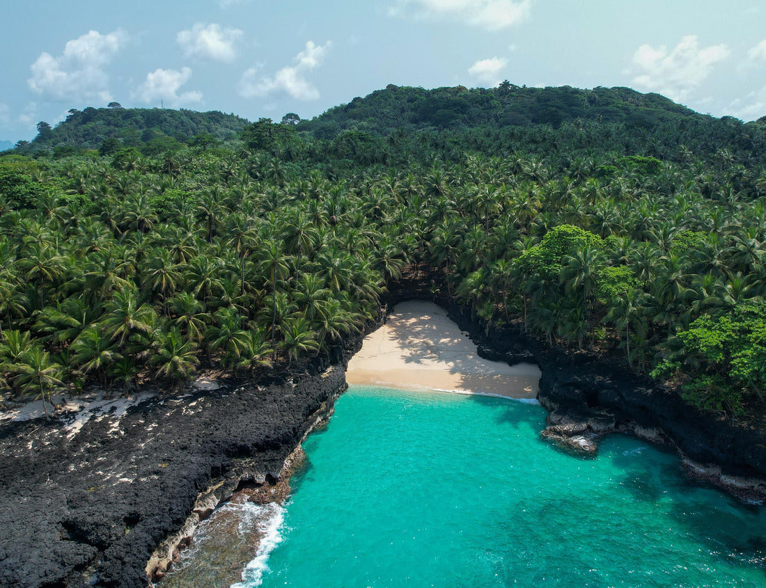 Noah Jigsaw Puzzle Aerial view from Bateria beach at Ilheu das Rolas at São Tomé e Principe, Africa 1000 pieces