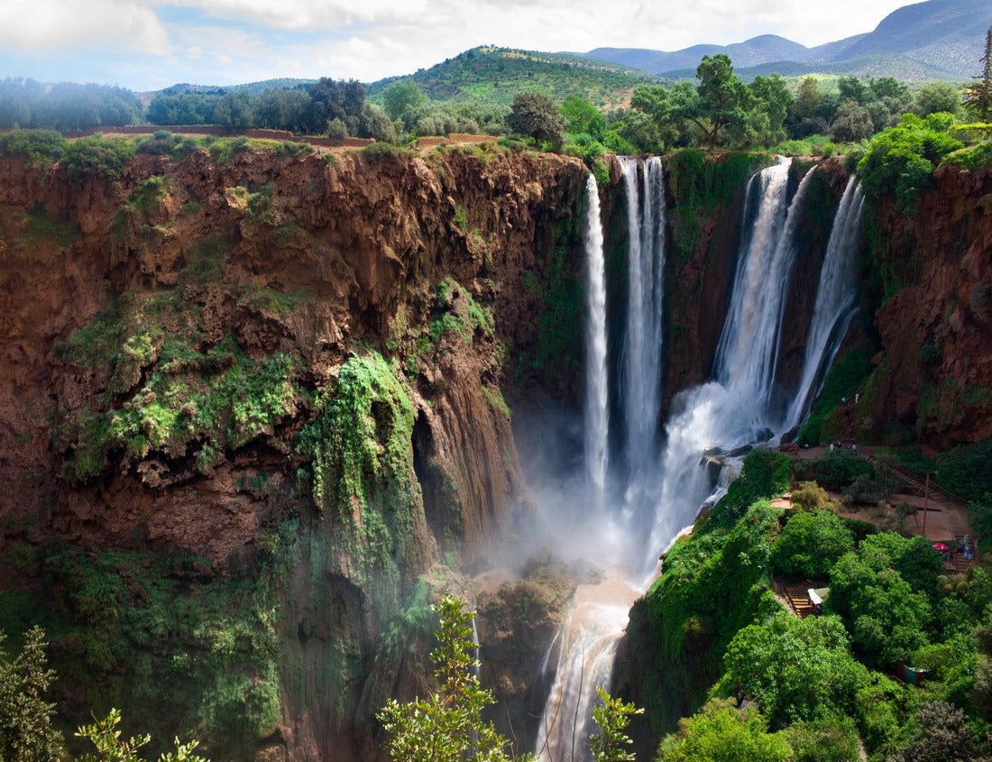Noah Jigsaw Puzzle Gigantic Ouzoud Waterfalls that empty into the El-Abid River in the Grand Atlas mountains in Morocco, Africa 1000 pieces