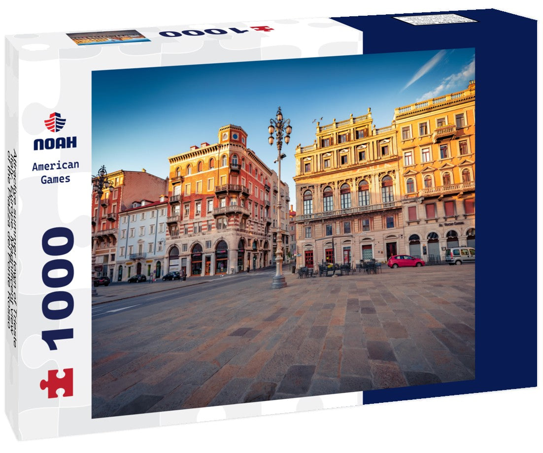 Noah Jigsaw Puzzle Attractive summer town of Trieste, Italy, Europe. Magnificent view of the Piazza del Ponte Rosso 1000 pieces