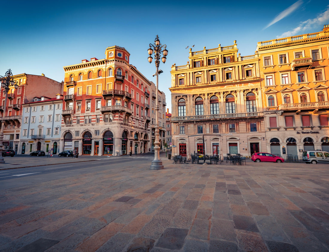 Noah Jigsaw Puzzle Attractive summer town of Trieste, Italy, Europe. Magnificent view of the Piazza del Ponte Rosso 1000 pieces