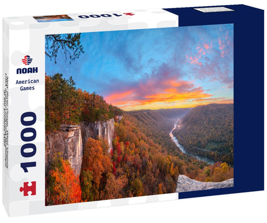 Noah Jigsaw Puzzle New River Gorge, West Virginia, USA autumn morning landscape at the Endless Wall 1000 pieces