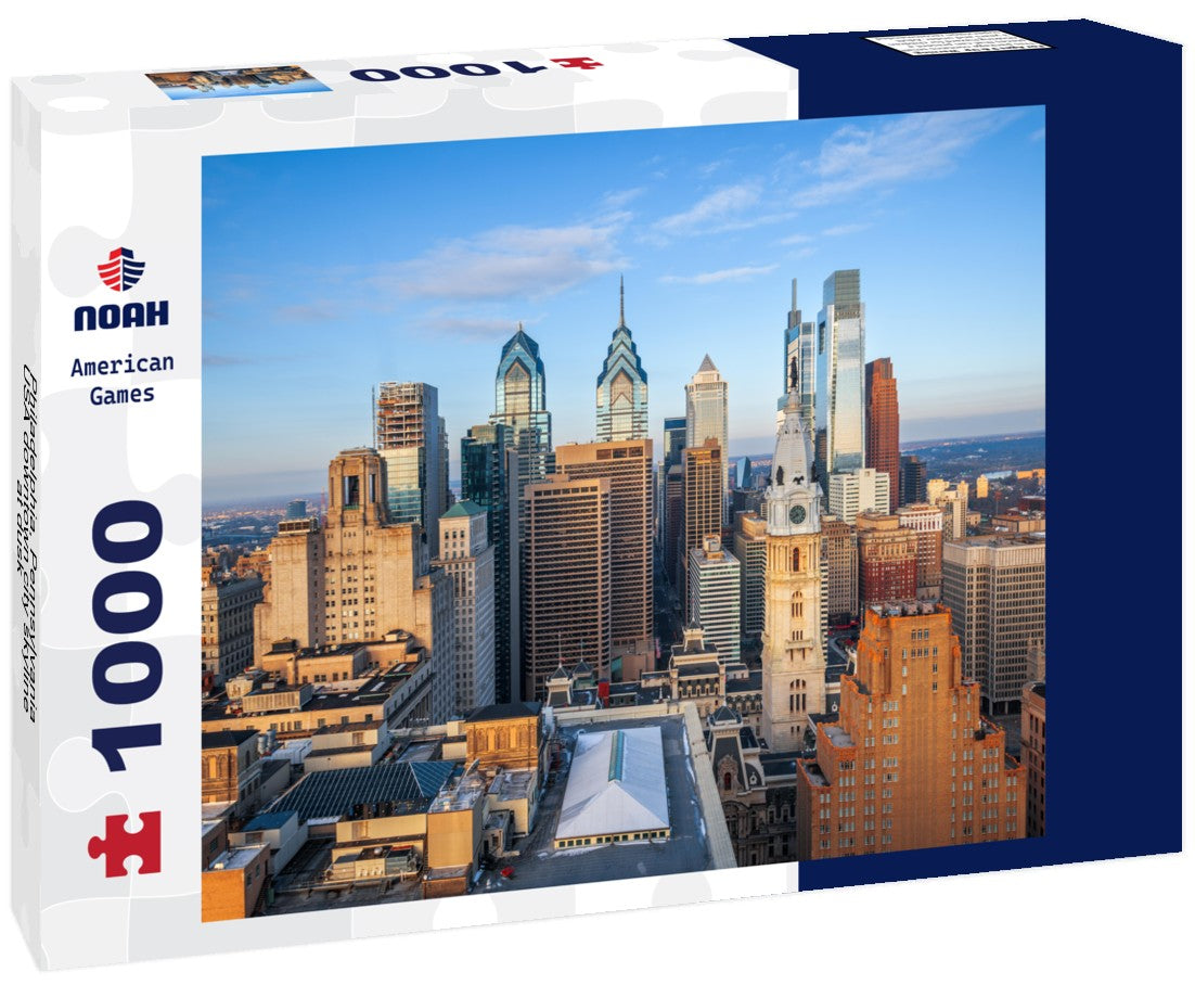Noah Jigsaw Puzzle Philadelphia, Pennsylvania, USA downtown city skyline at dusk 1000 pieces
