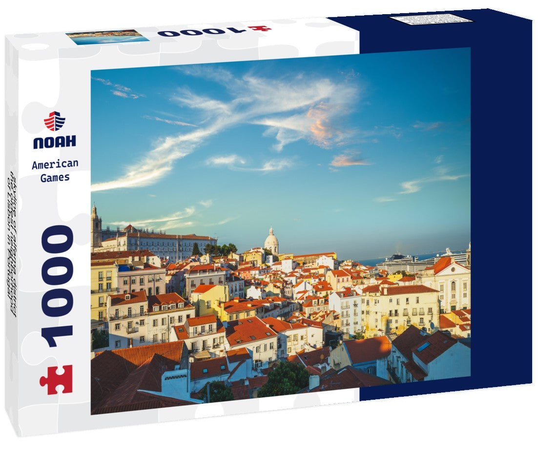 skyline of alfama district, the oldest neighborhood of Lisbon in Portugal 1000pc Puzzle