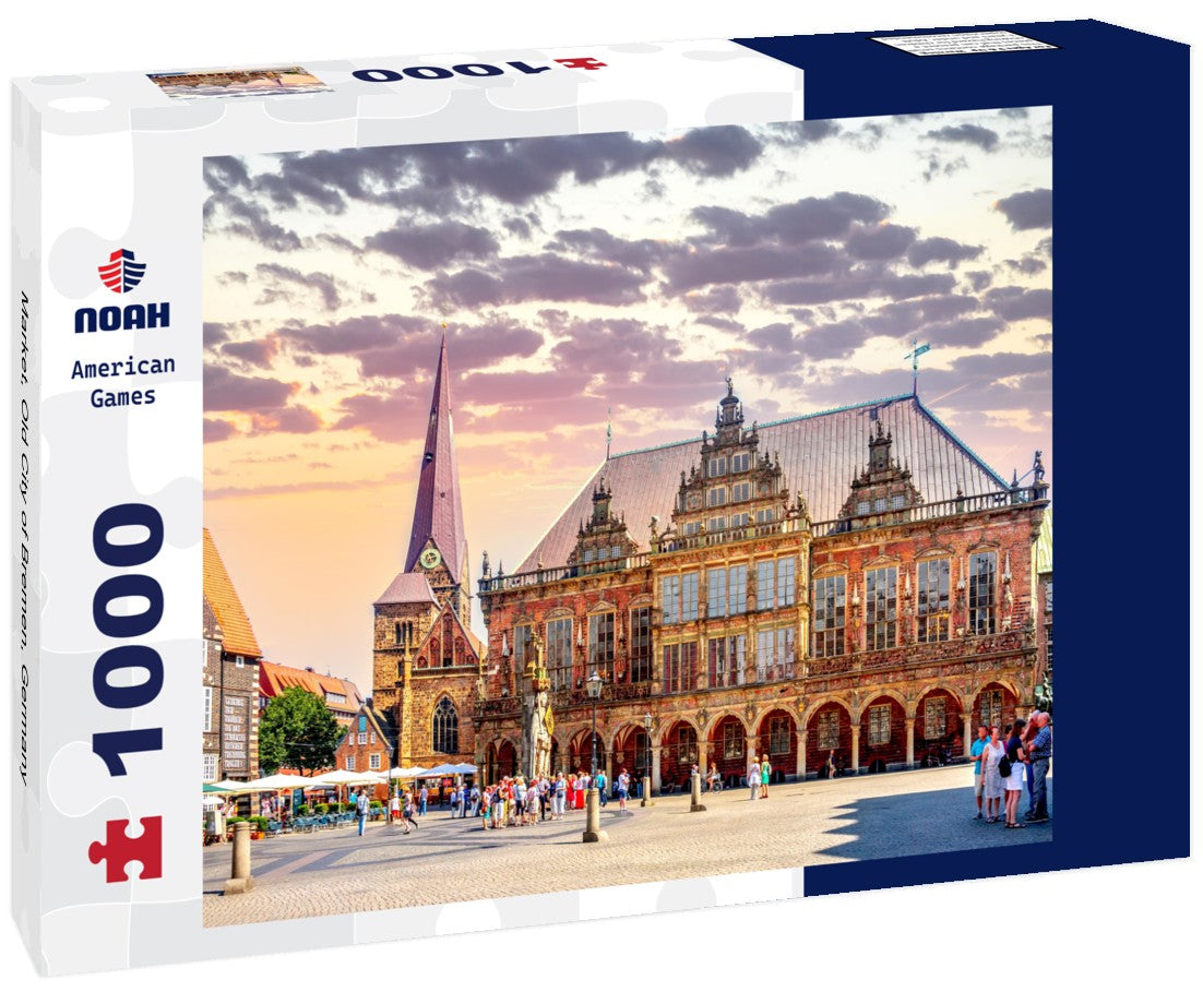 Noah Jigsaw Puzzle Market, Old City of Bremen, Germany 1000 pieces