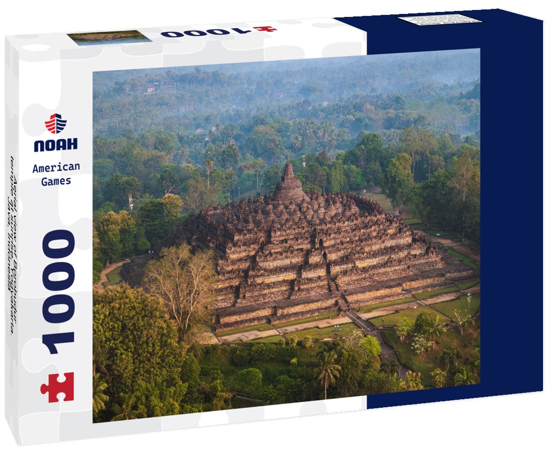 Noah Jigsaw Puzzle Aerial view of Borobudur temple at sunrise, Yogyakarta. Java, Indonesia 1000 pieces