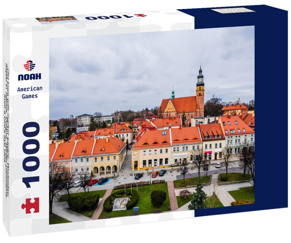 Old town with market square, Wodzislaw Slaski in Silesia, Poland. Winterfrom a bird's eye view 1000pc Puzzle