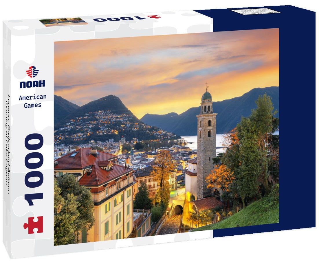 Noah Jigsaw Puzzle Lugano, Switzerland Autumn morning at Lake Lugano 1000 pieces