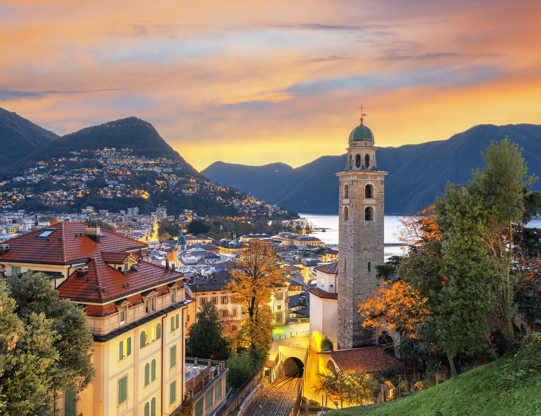 Noah Jigsaw Puzzle Lugano, Switzerland Autumn morning at Lake Lugano 1000 pieces