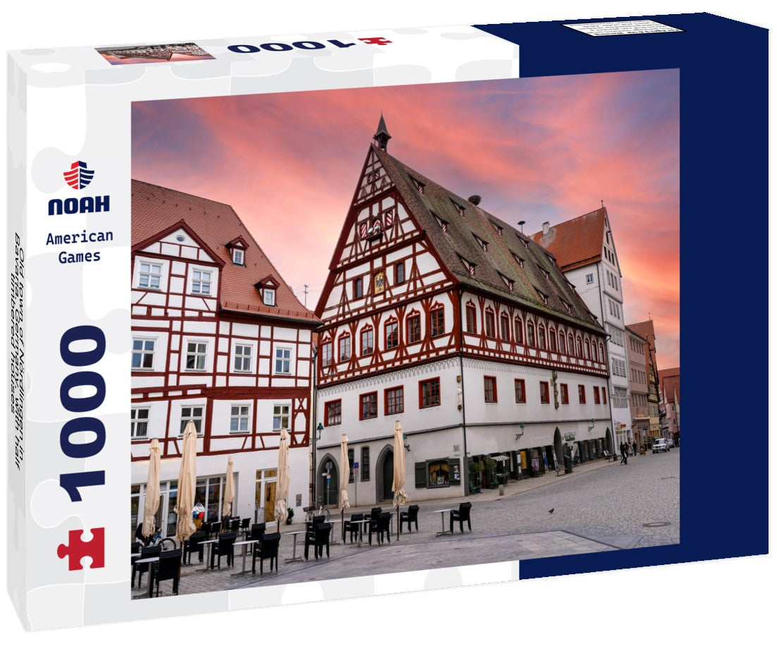 Old town of Nördlingen in Bavaria, Germany, with half-timbered houses 1000pc Puzzle