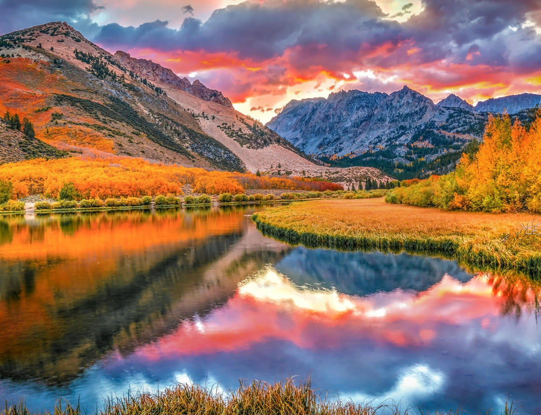 Noah Jigsaw Puzzle Early Autumn Reflections. Table Rock Mountain, Pickens, South Carolina, United States 1000 pieces