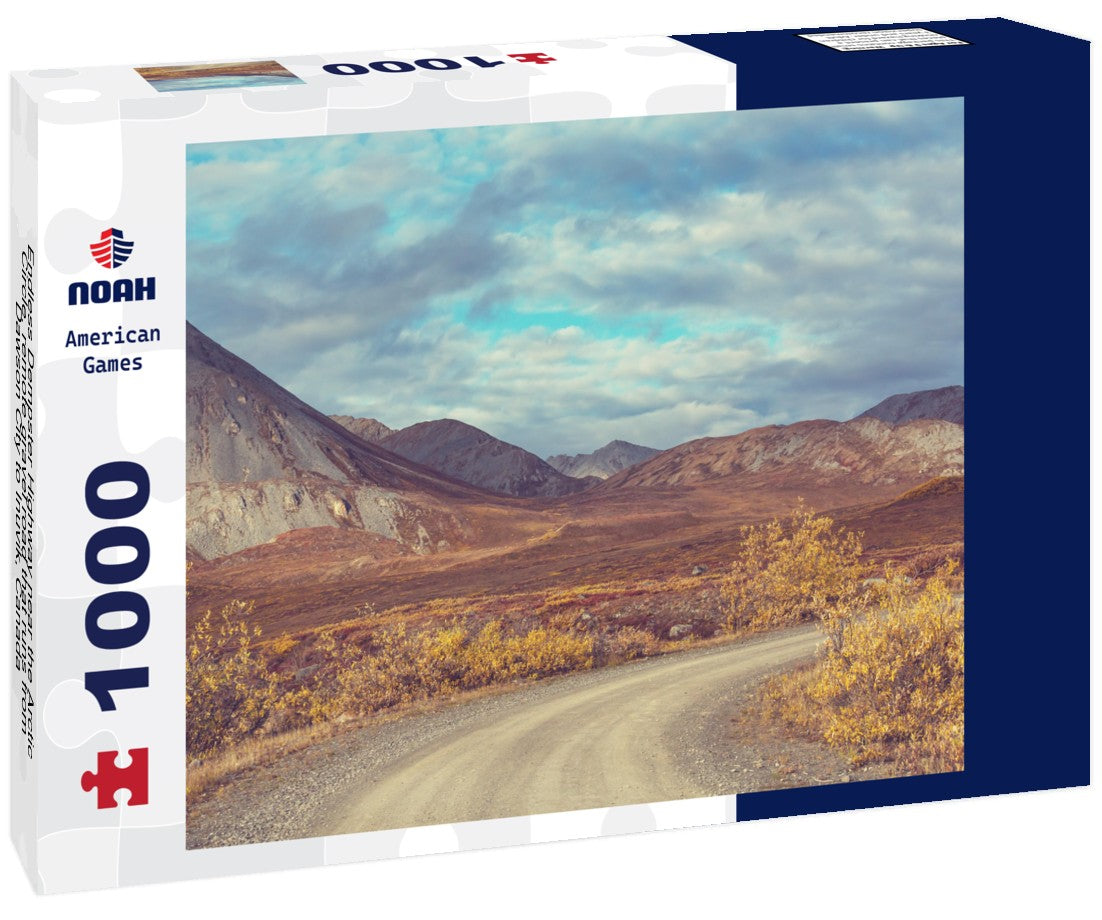 Noah Jigsaw Puzzle Endless Dempster Highway near the Arctic Circle, remote gravel road that runs from Dawson City to Inuvik, Canada 1000 pieces