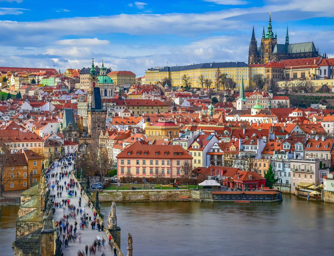 Noah Jigsaw Puzzle Cityscape of Prague with medieval towers and colorful buildings, Czech Republic 1000 pieces