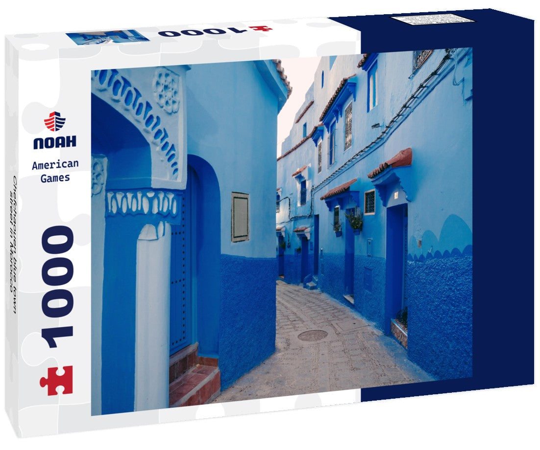 Noah Jigsaw Puzzle Chefchaouen blue town street in Morocco 1000 pieces